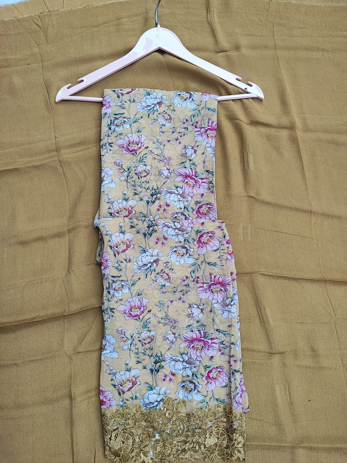 Mustard Georgette Suit