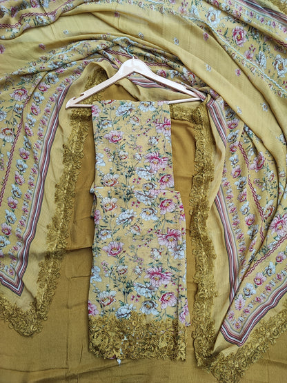 Mustard Georgette Suit