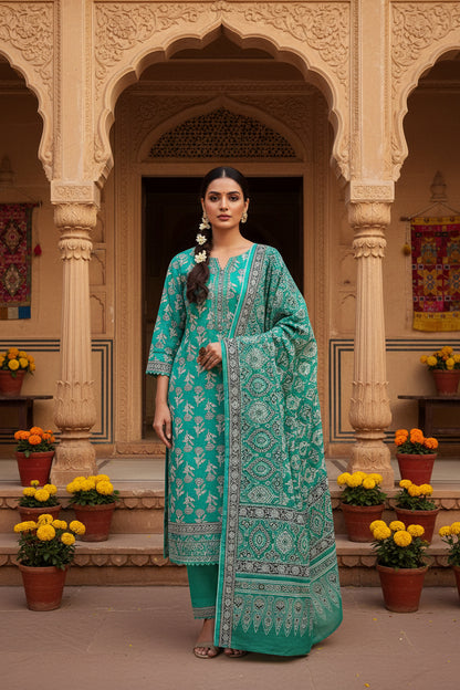 RamaGreen Floral Suit
