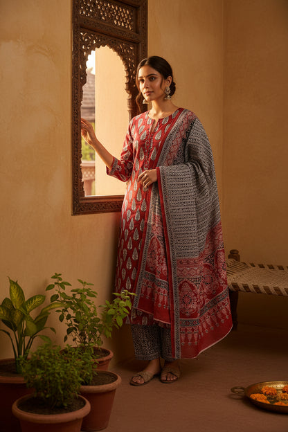 Rust Masaba Suit