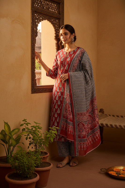 Rust Masaba Suit