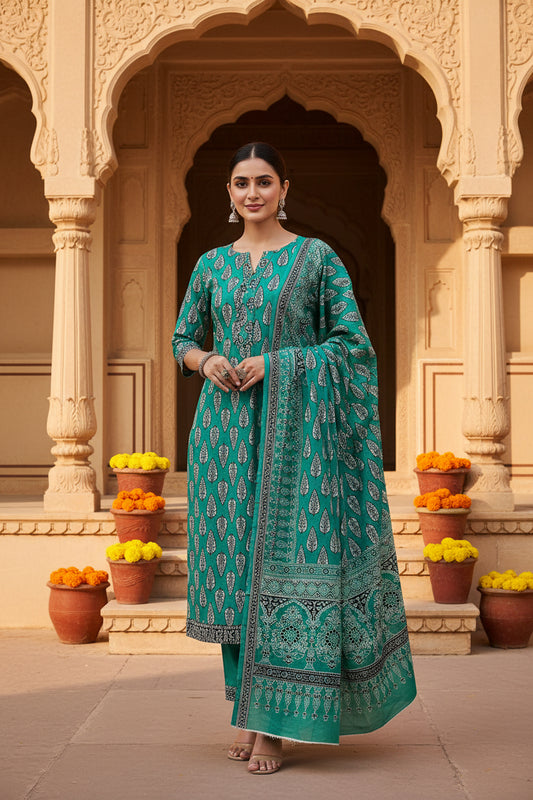 Rama Green Leaf Suit