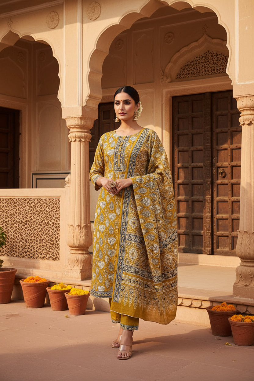 Yellow Masaba Suit