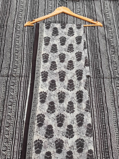 Grey Floral Suit