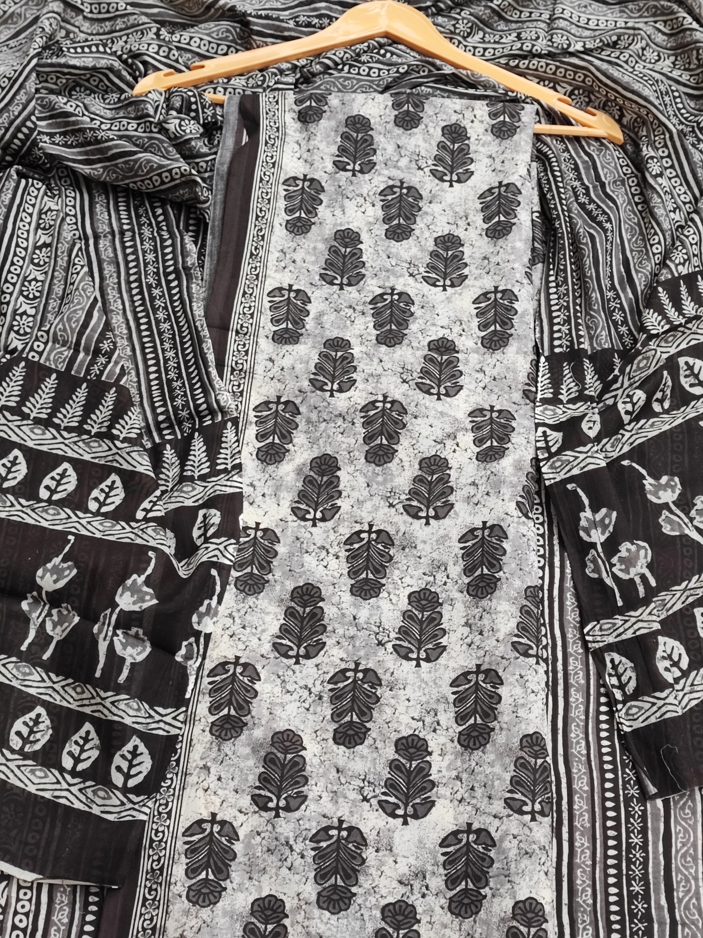 Grey Floral Suit