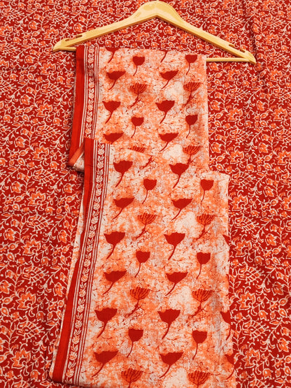 Orange Tulip Print Suit