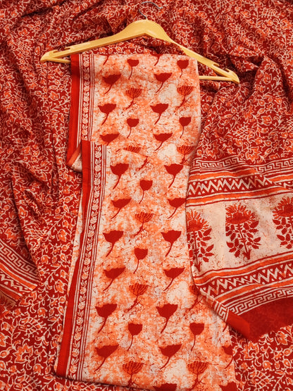 Orange Tulip Print Suit