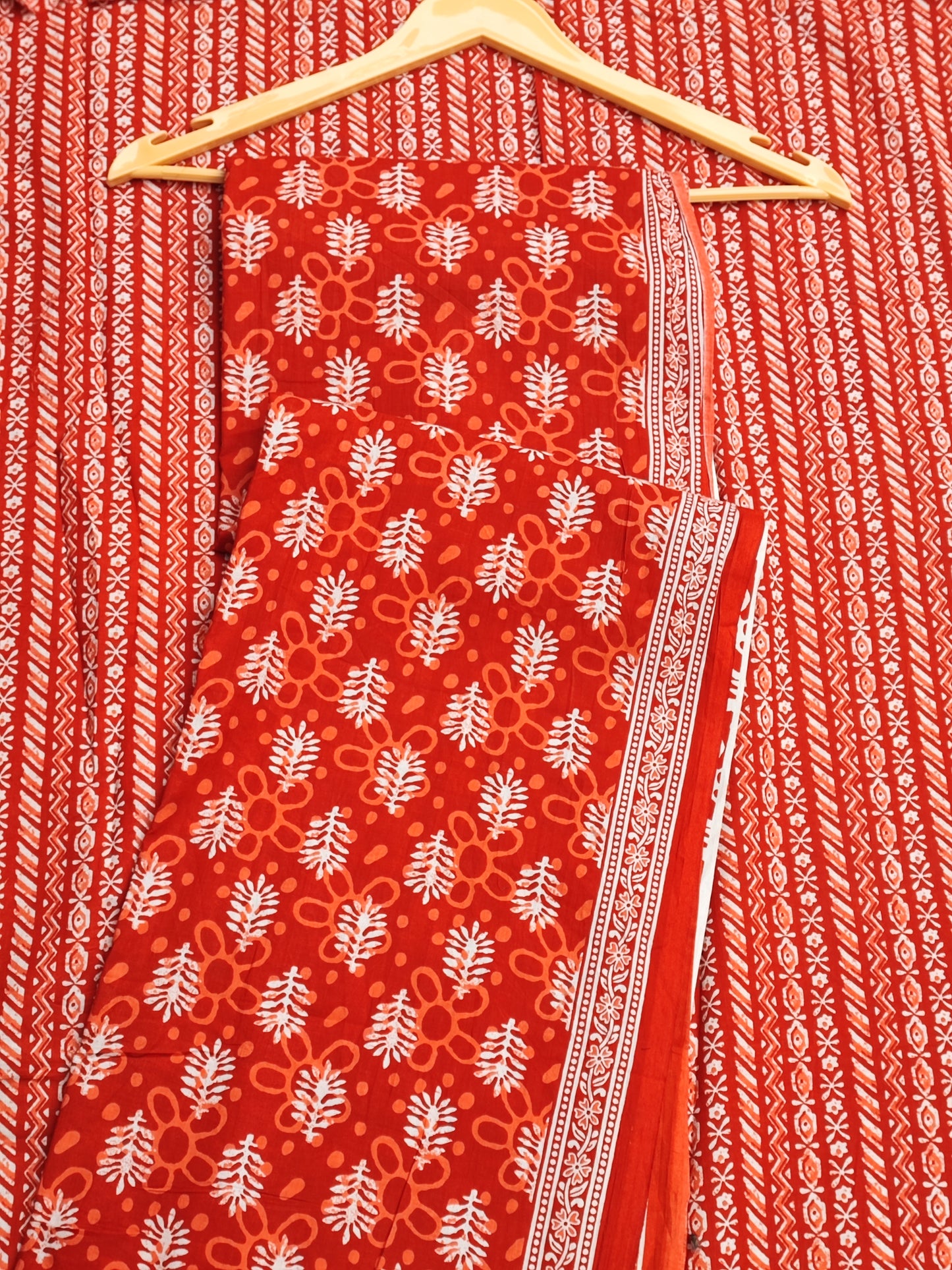 Orange Warli Print Suit