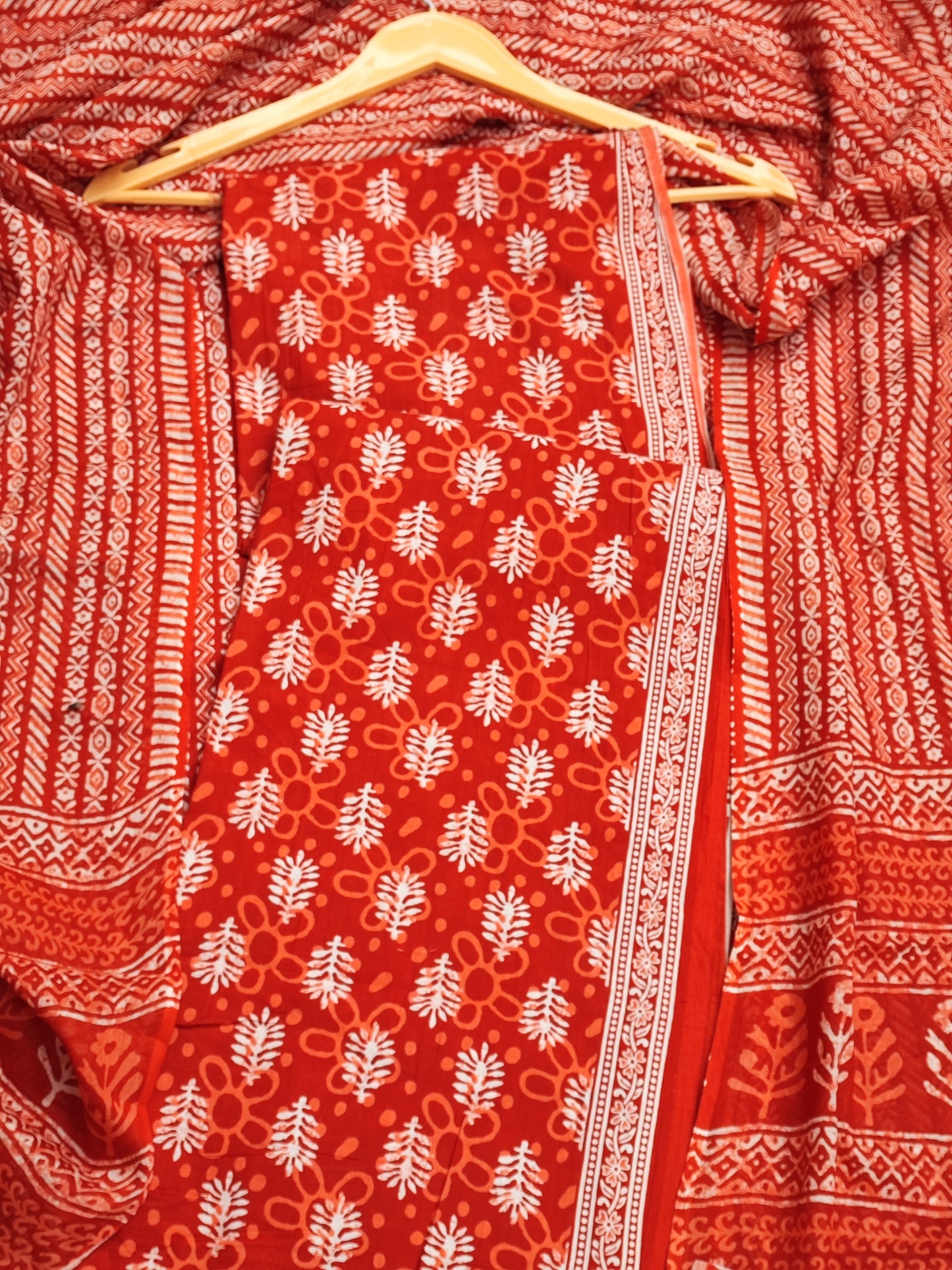Orange Warli Print Suit