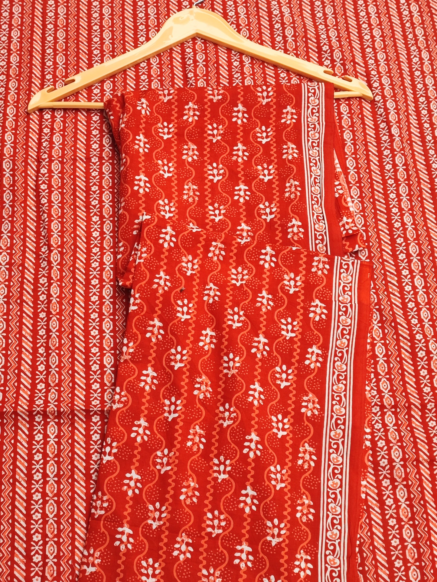 Orange Scroll Print Suit