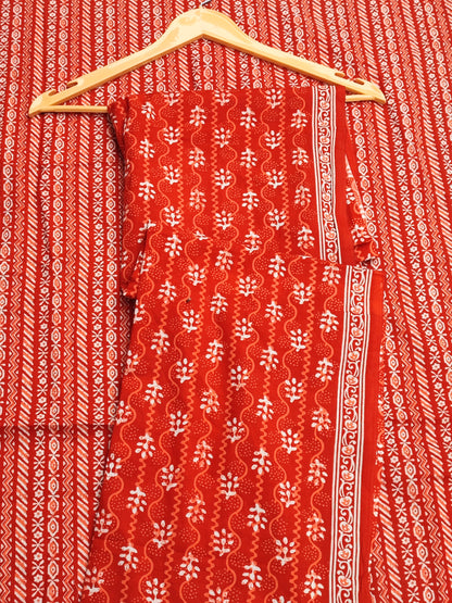 Orange Scroll Print Suit