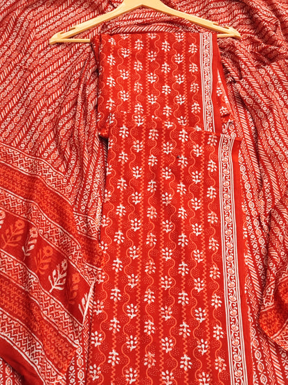 Orange Scroll Print Suit