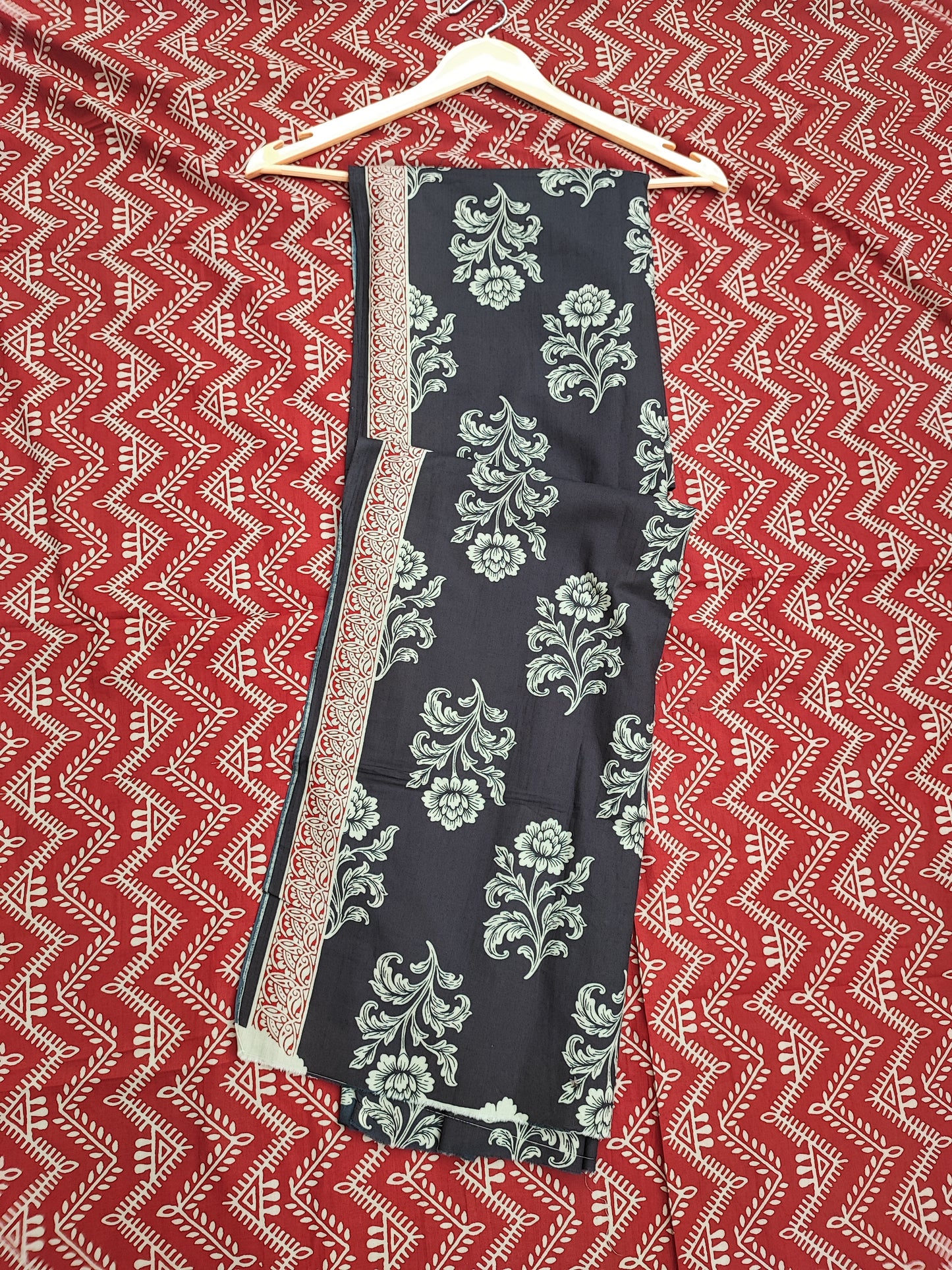 Black Mughal print Suit