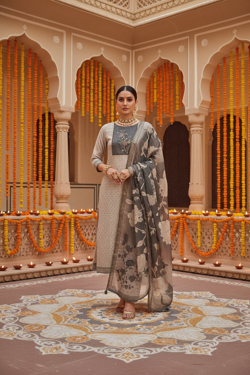 Ivory Linen Suit
