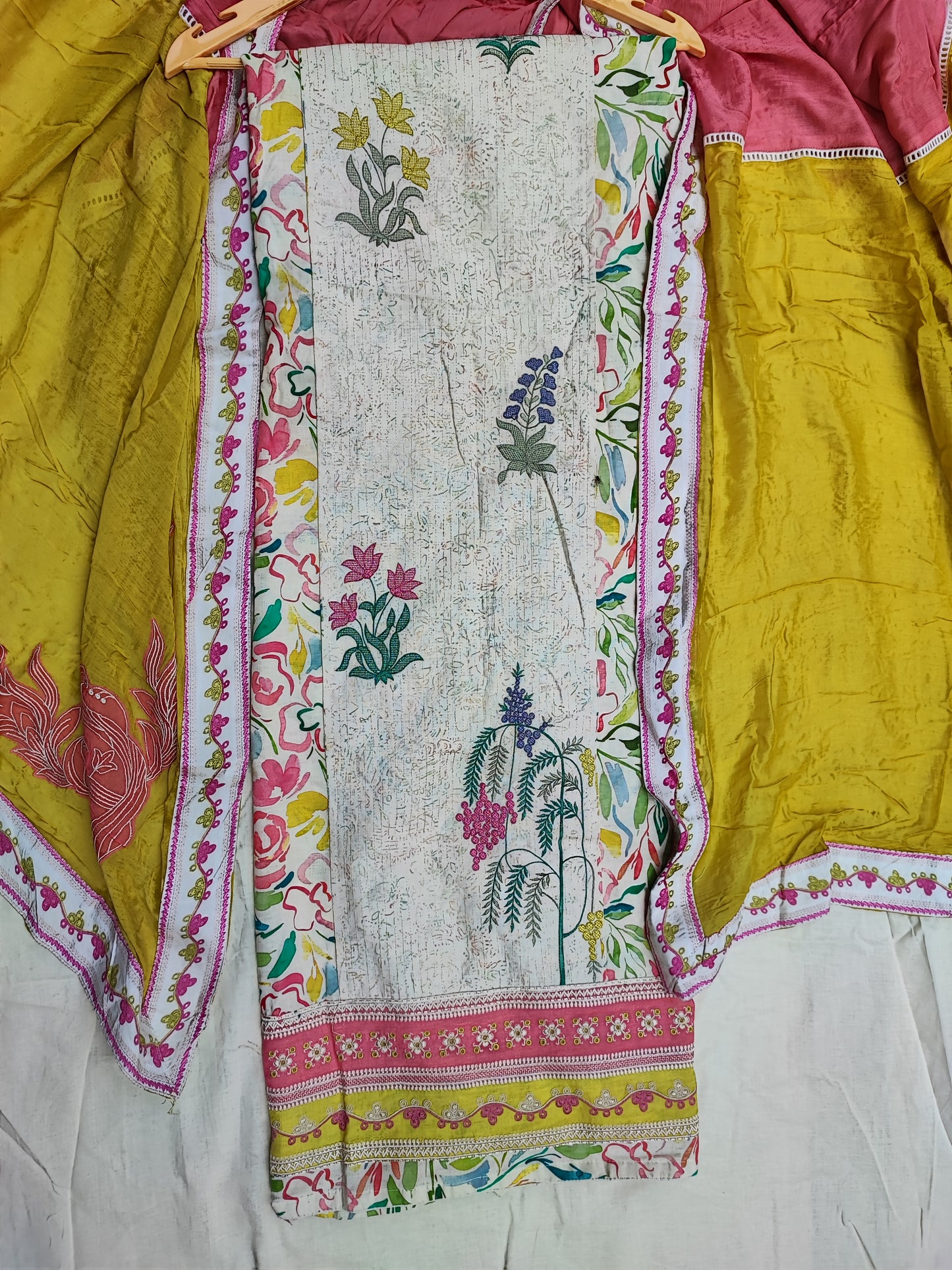 White Pure Cotton Suit