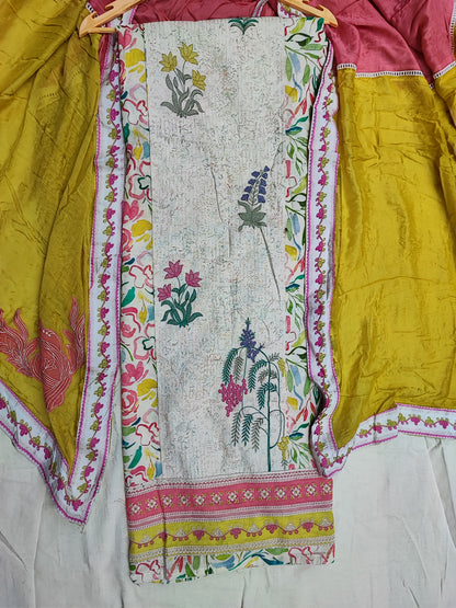 White Pure Cotton Suit