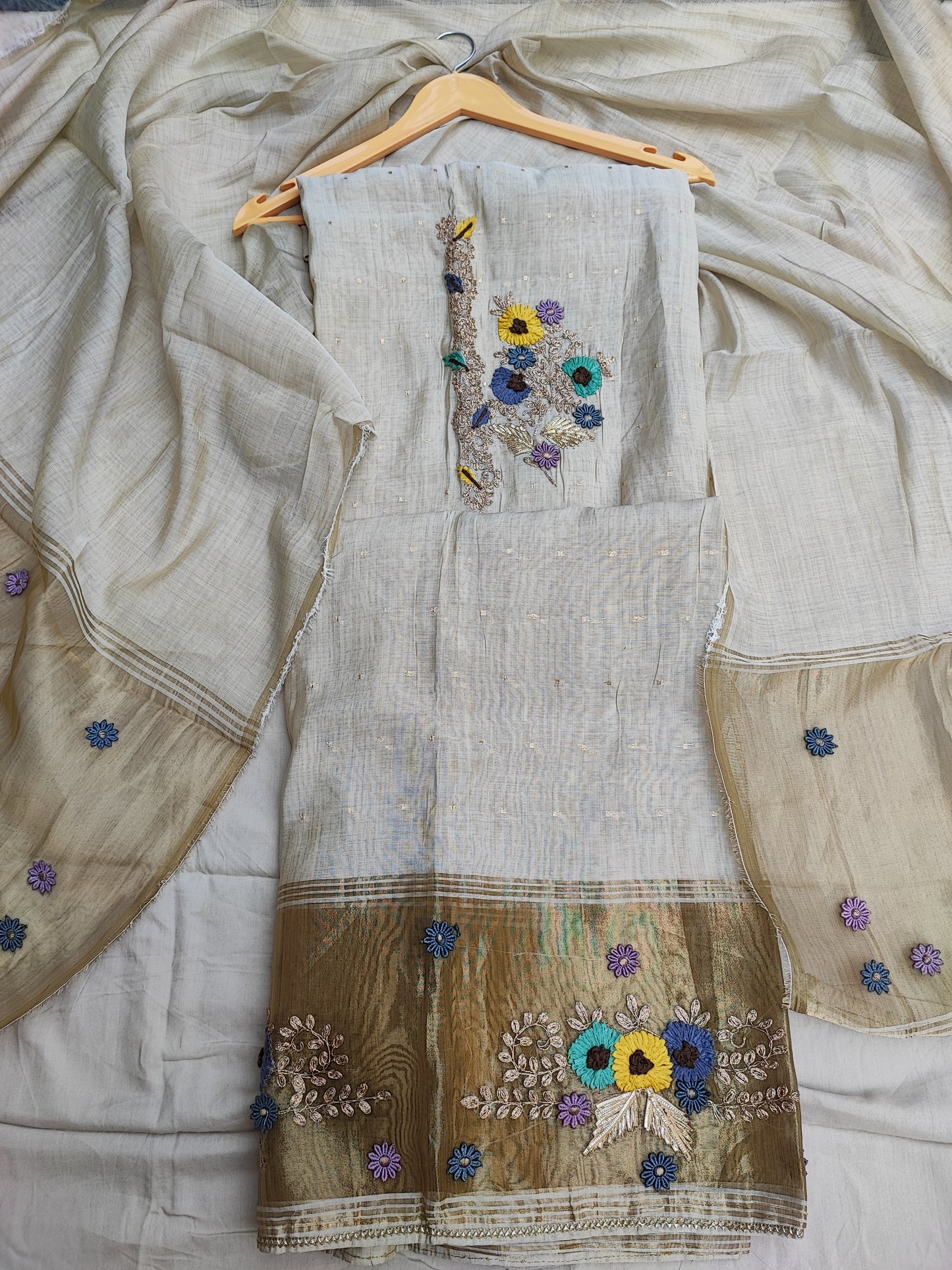 Ivory Chandari Suit