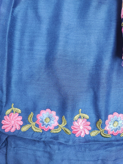Navi Muslin Printed Suit