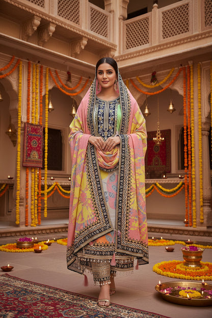 Printed Neon Muslin suits