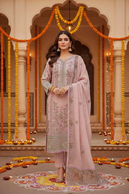 Organza Pink Pak Suit