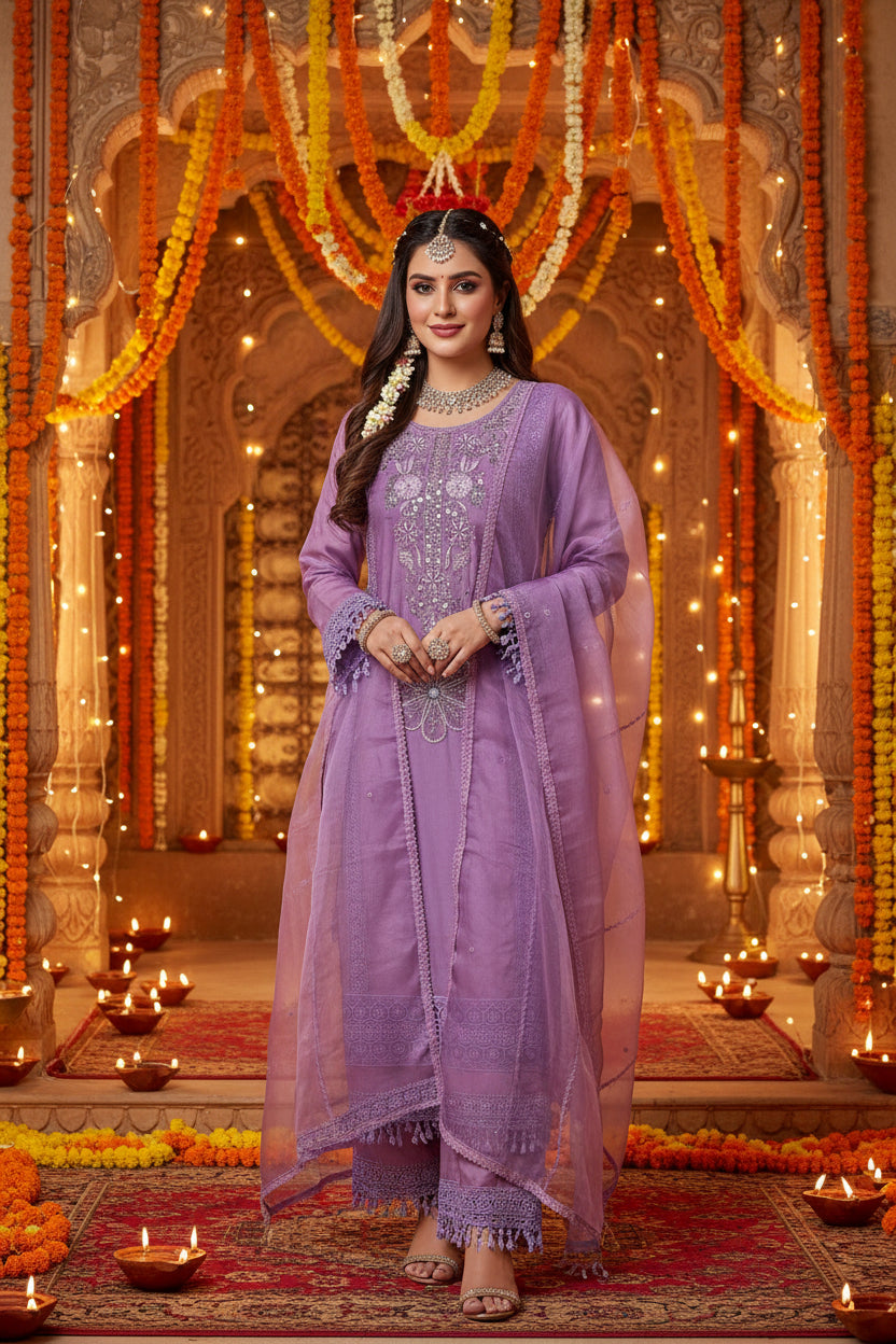 Lace Lavender Suit