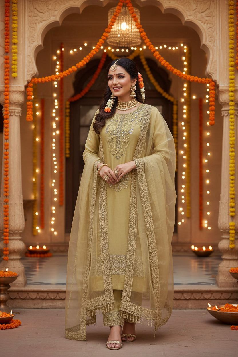 Yellow Muslin Suit