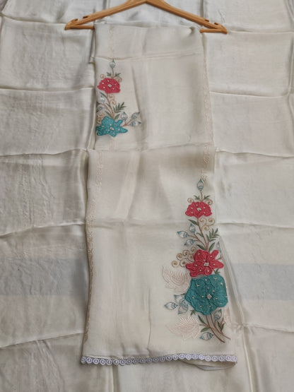 White Patch Work Suit