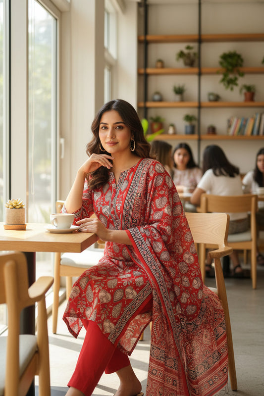 Rust Masaba Suit