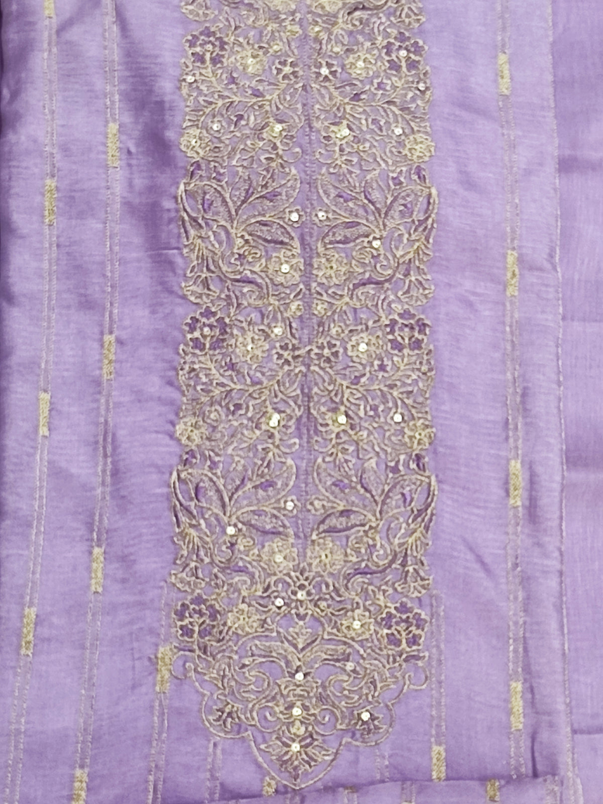 Lavender Silk Suit with Banarasi Dupatta