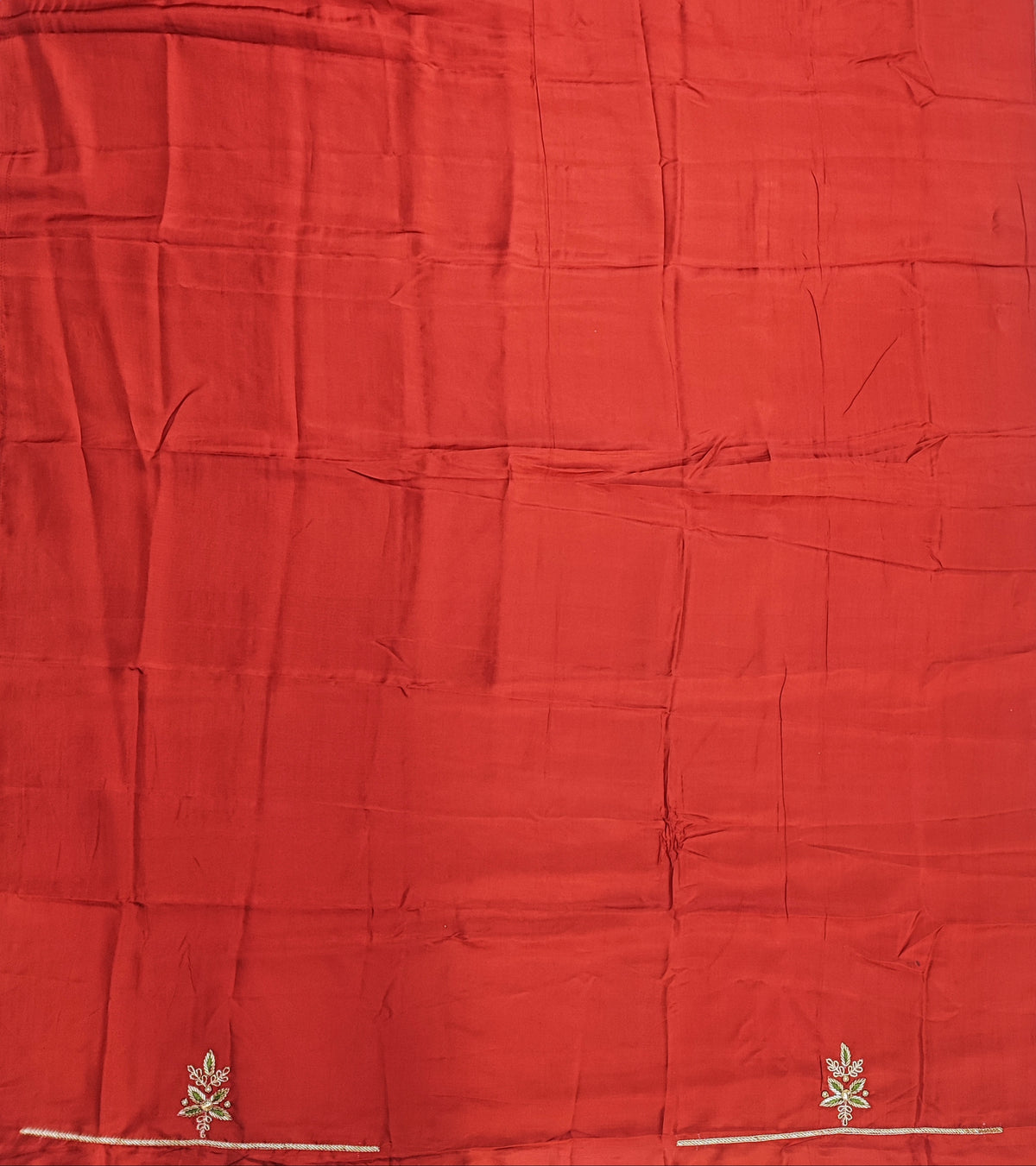 Rust Organza Suit with Upada Silk Bottom