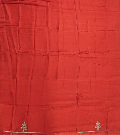 Rust Organza Suit with Upada Silk Bottom