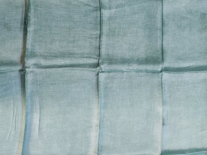 Sea Green Tissue Suit with Thread & Zari Work