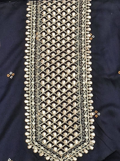 Black Bandhani Print Muslin Suit