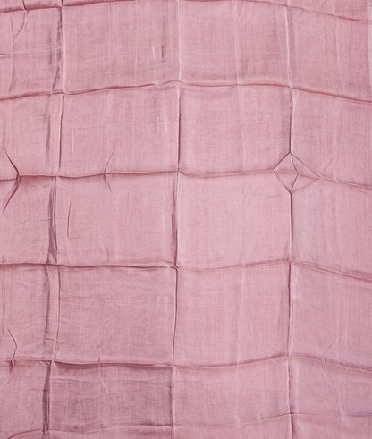 Pink Banarasi Silk Suit with Dabka Neckline
