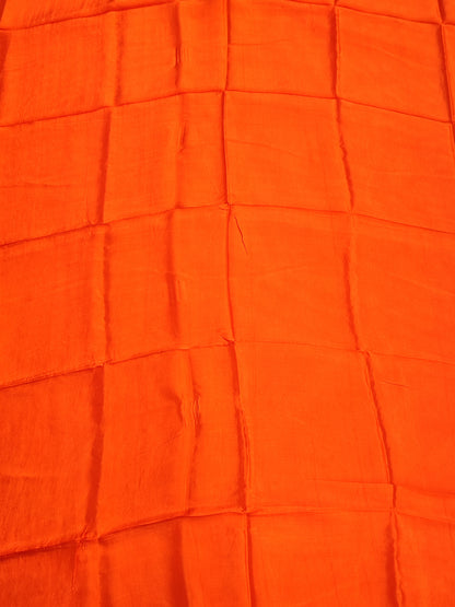 Orange Banarasi Suit with Mirror & Bead Work