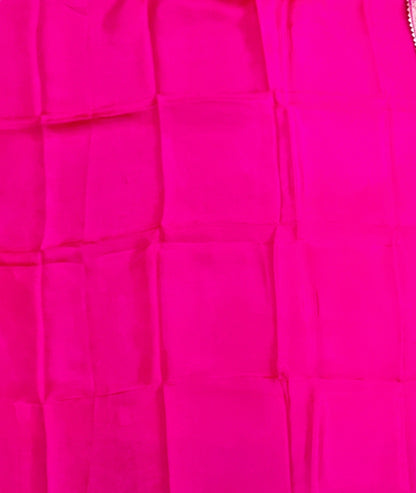 Magenta Banarasi Silk Suit with Moti & Dabka Work