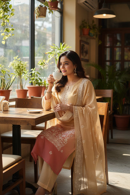 Ombre Mango Parsi Suit