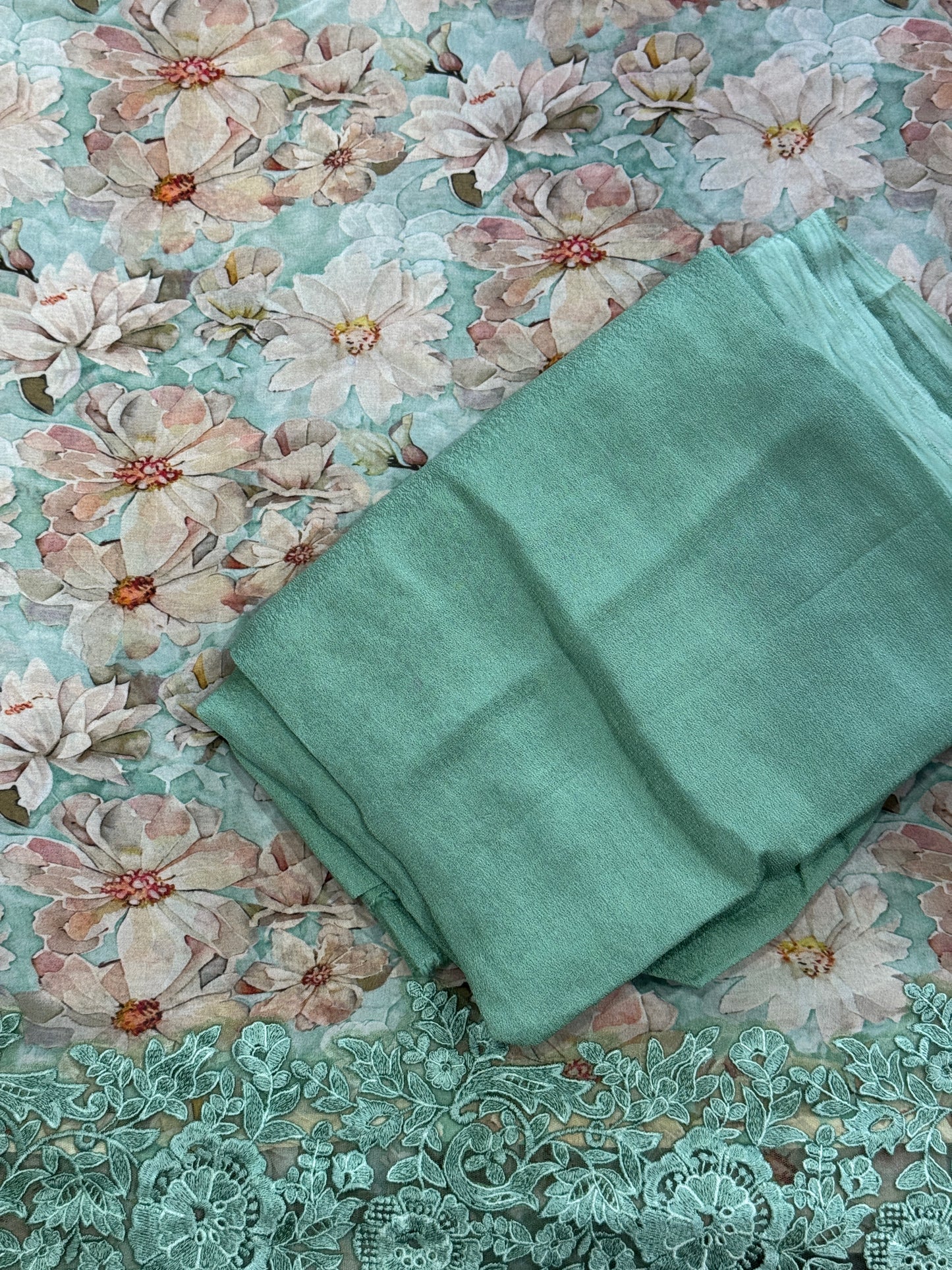TealGreen Georgette Suit