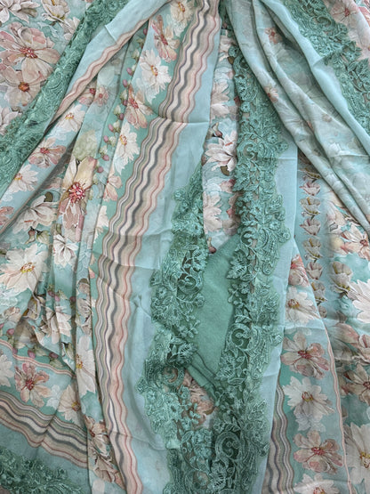 TealGreen Georgette Suit