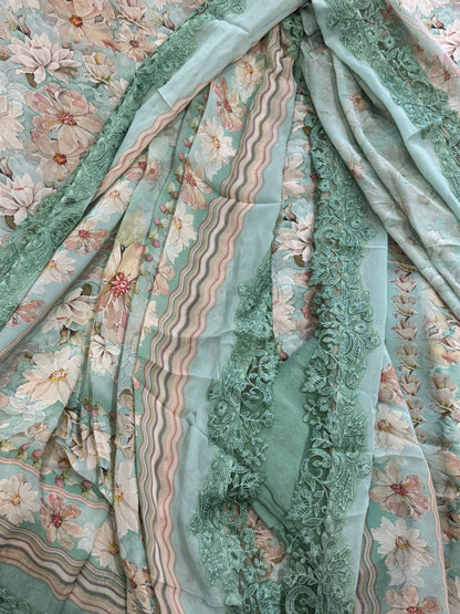 TealGreen Georgette Suit