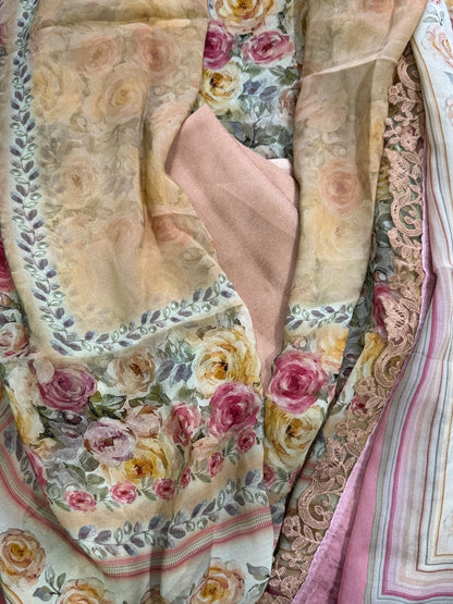 Beige Georgette Suit