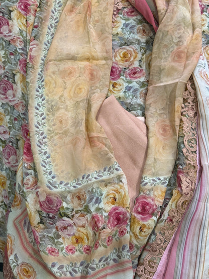 Beige Georgette Suit