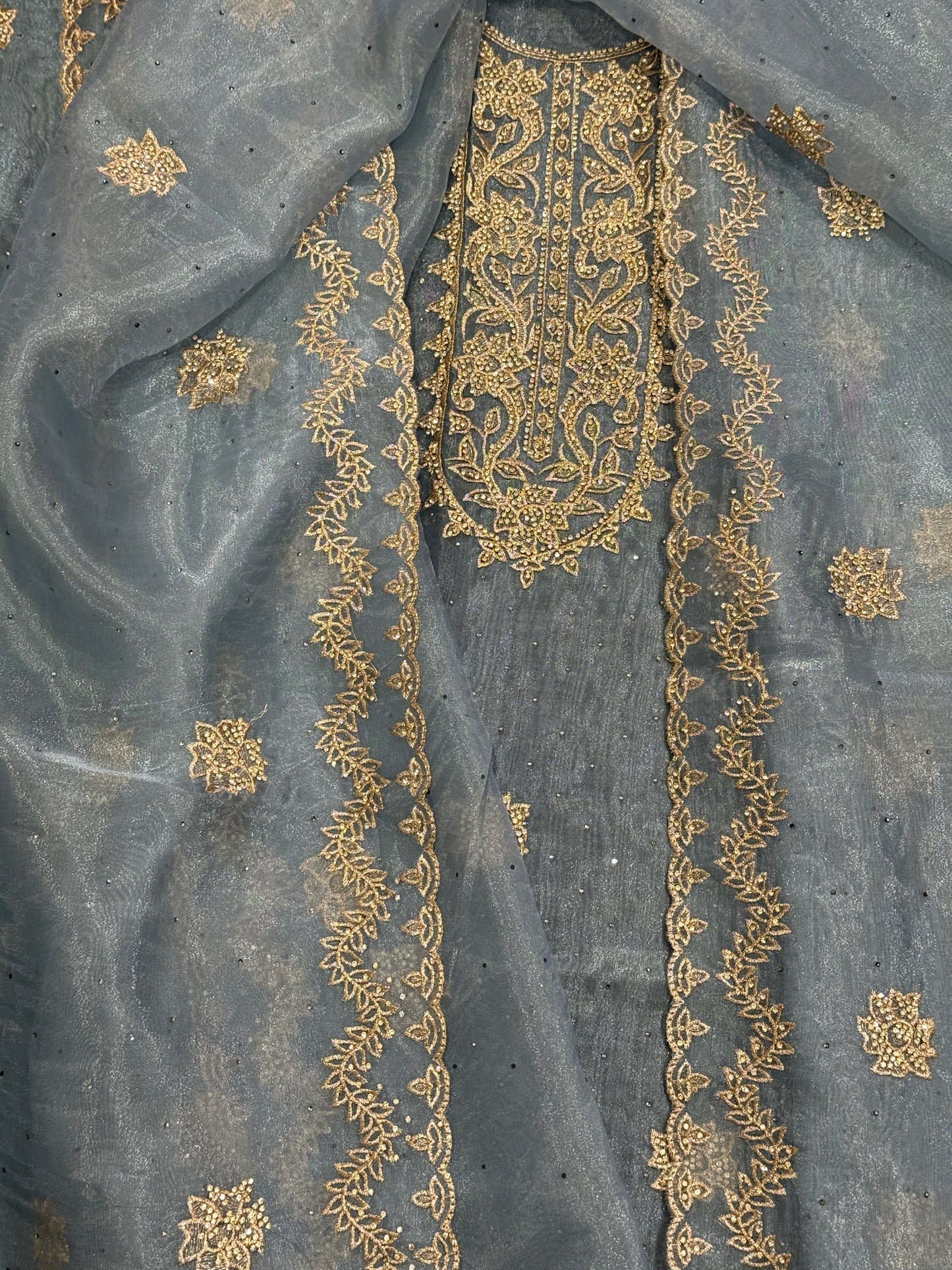 IceBlue Organza Suit