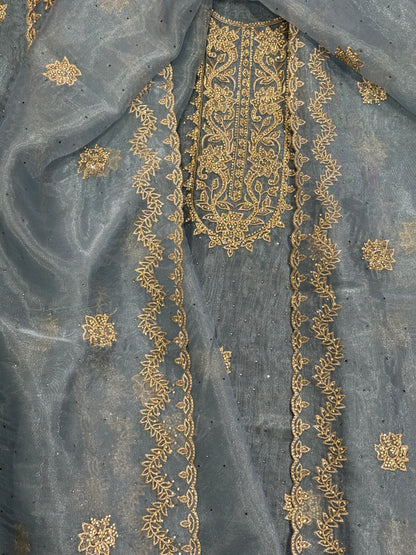 IceBlue Organza Suit