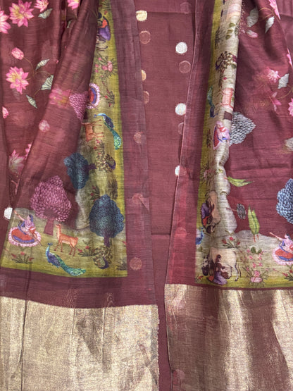 Burgandy Kalamkari