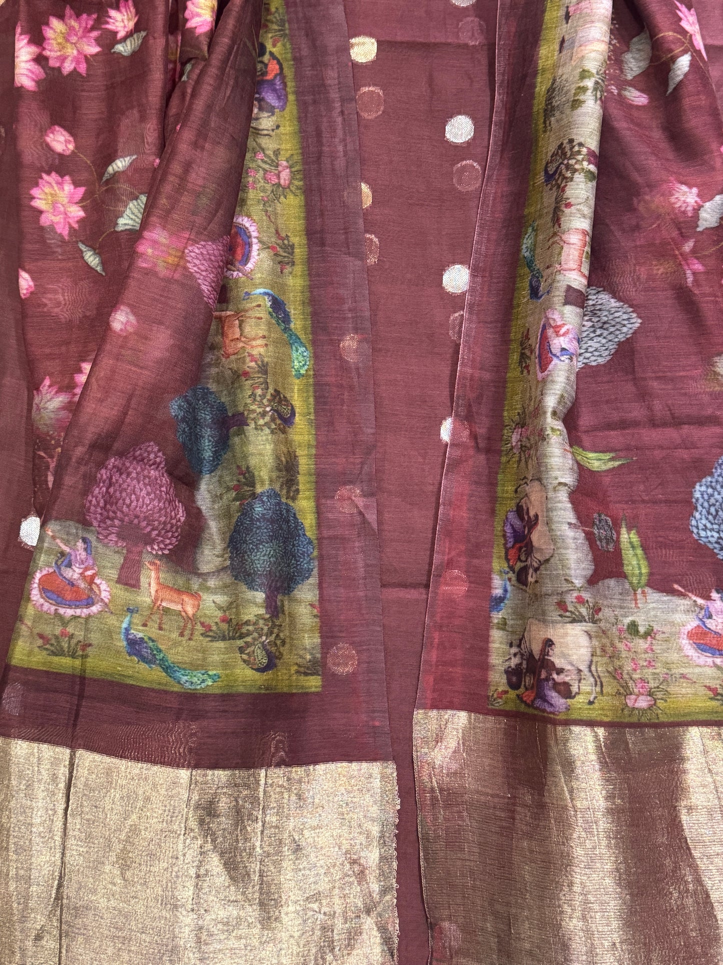 Burgandy Kalamkari