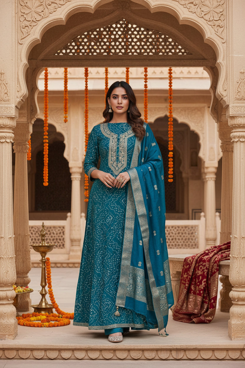Ferozy Bandani Suit