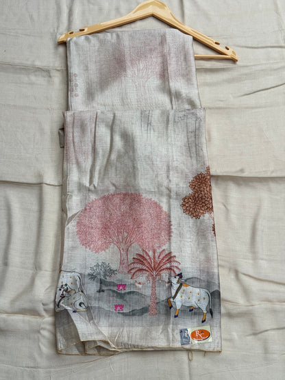 Pichwai Print Ivory Suit
