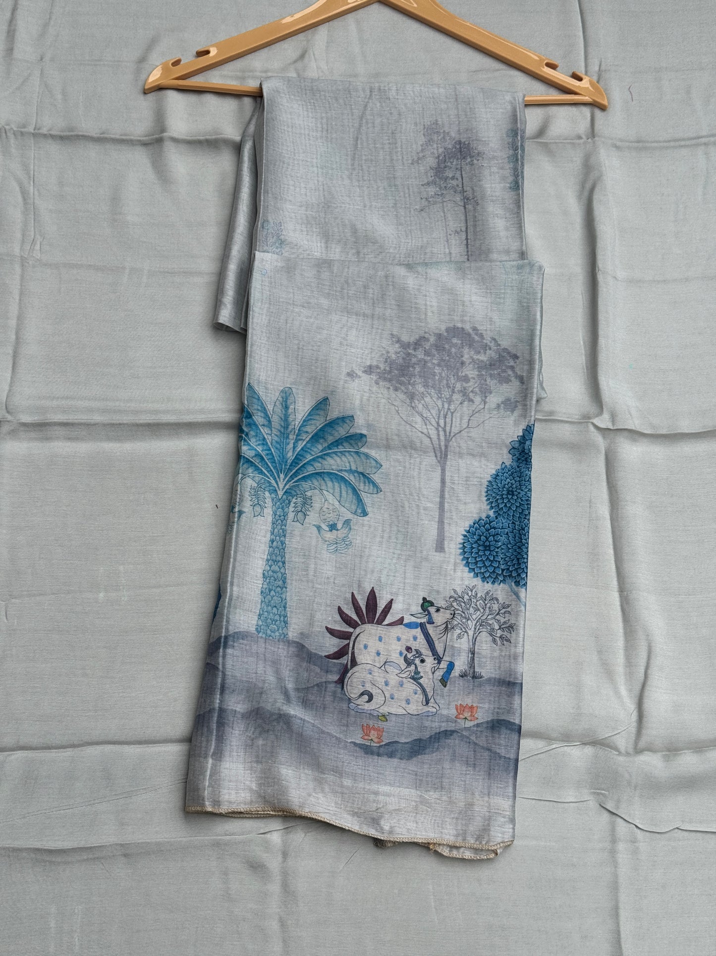 Pichwai Print Grey Suit