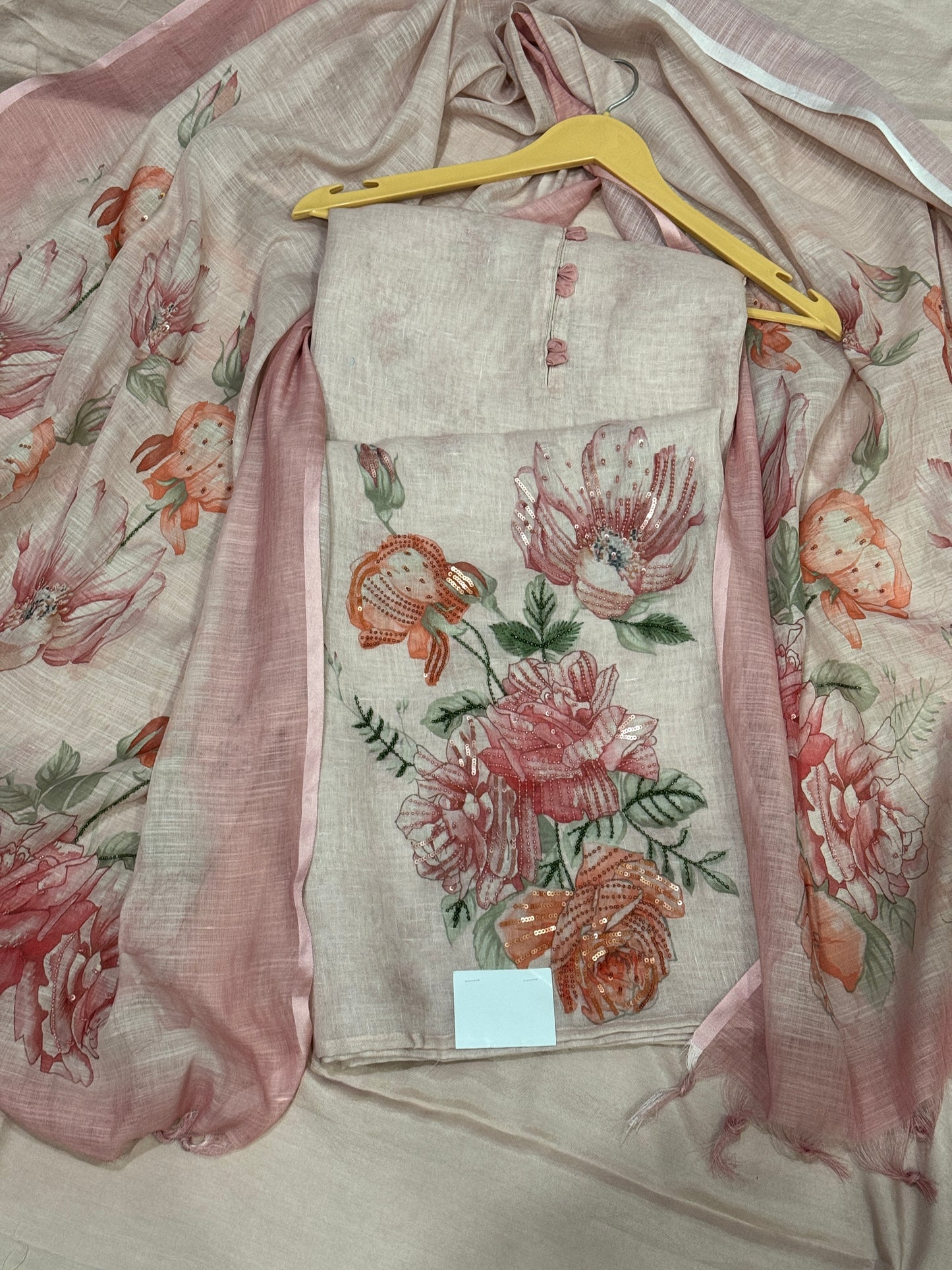Pink Linen Suit